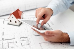 Tablet architect office picture material