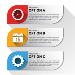 Three banners with options for an infographic Vector | Free Download