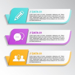 Three cute banners with options for an infographic Vector | Free Download