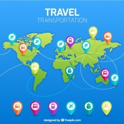 Travel Transportation Map Vector | Premium Download