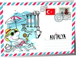 Turkey envelope vector