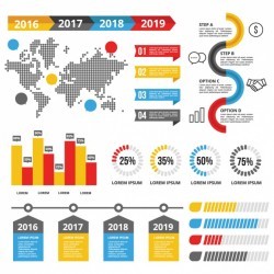 Useful infographic template with different resources Vector | Free Download