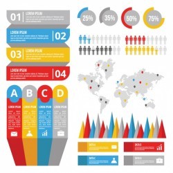 Useful infographic template with different tools Vector | Free Download