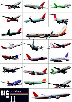 Vector airplane illustration vector