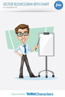 Vector Businessman with Chart – Vector Characters