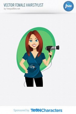 Vector Female Hairstylist – Vector Characters