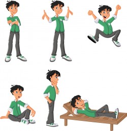 Vector illustration Cartoon man
