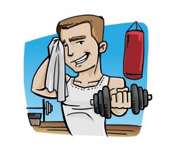 Vector Illustration of a Fitness Guy – Vector Characters
