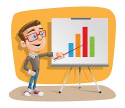 Vector Illustration of a Presentation Guy