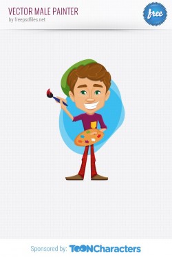 Vector Male Painter – Vector Characters