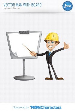 Vector Man with Board – Vector Characters