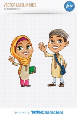 Vector Muslim Kids – Vector Characters