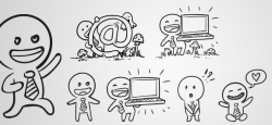 Vector Outline Characters Set – Vector Characters