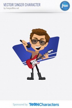 Vector Singer Character