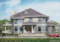Villa perspective effect picture material