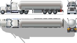 White heavy tanker Vector