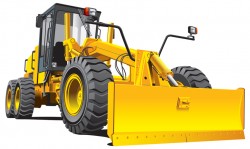 Yellow excavator vector pattern
