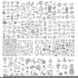 hand drawn cartoon fruit element