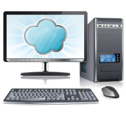 A desktop computer vector