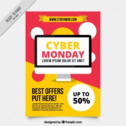 Abstract brochure with the best deals of cyber ​​monday