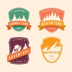 Adventure badges collection Vector | Free Download