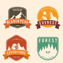 Adventure badges collection Vector | Free Download