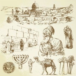 Africa Travel sketch elements of vector
