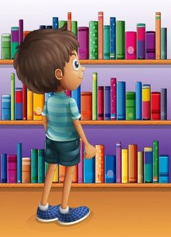 And bookshelves cartoon villain Vector