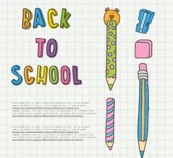 Back to school poster vector