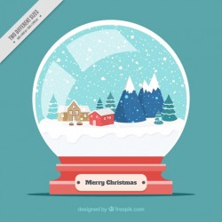 Background of decorative snowglobe
