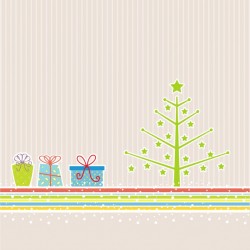 Background with a christmas tree and gifts Vector | Free Download