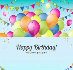 Balloon birthday card vector pictures