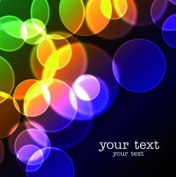 Beautiful light cricles background vector