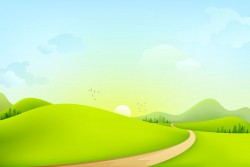 Beautiful meadow landscape vector