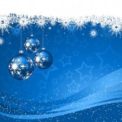 Blue background with baubles and snowflakes Vector | Free Download