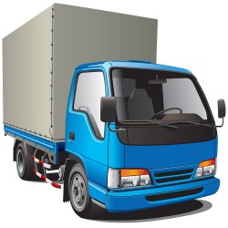 Blue truck design vector