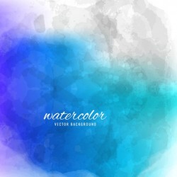 Blue watercolor background with abstract shapes Vector | Free Download