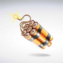 Bomb icon vector