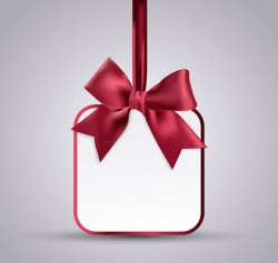 Bow blank tag vector