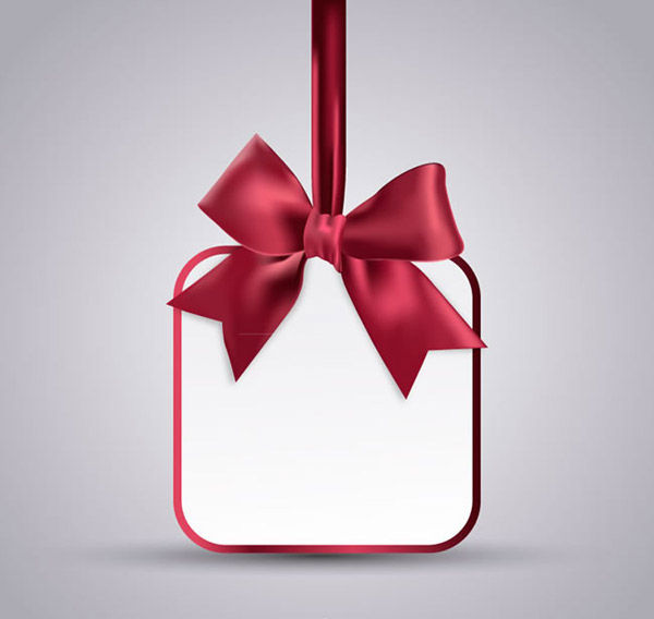 Bow blank tag vector