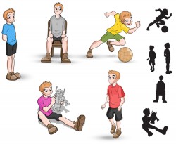 Boy cartoon characters vector