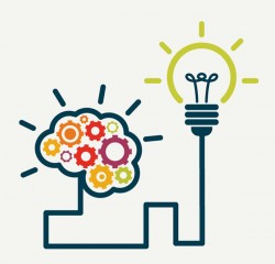 Brain wiring and bulb vector pictures