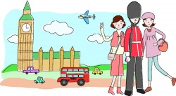 British Tourist illustration vector