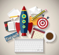Business office vector illustration pictures