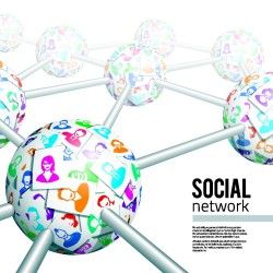 Business people social network vector