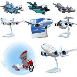 Cartoon airplane vector pictures