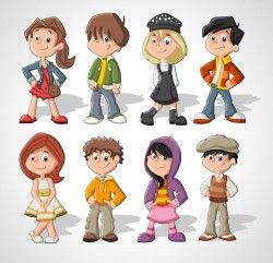 Cartoon children vector