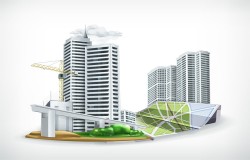 Cartoon city tower vector