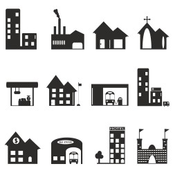 Cartoon house icon vector