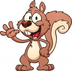Cartoon squirrel illustration vector